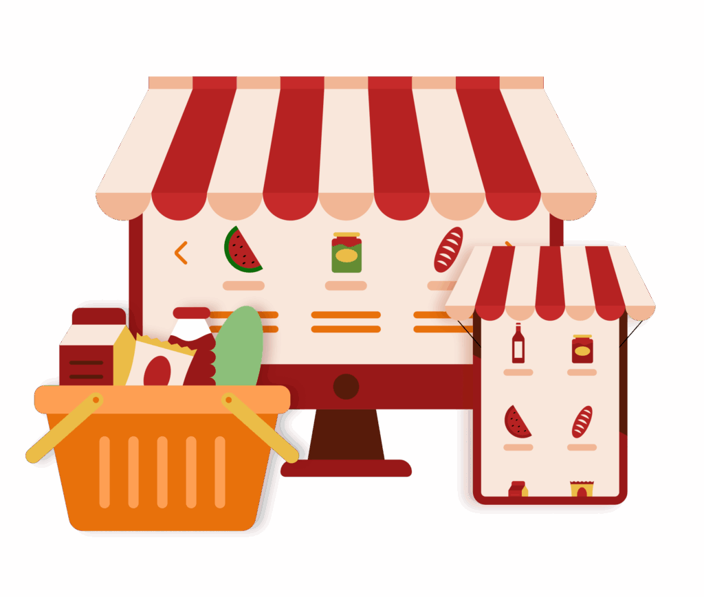Online store illustration